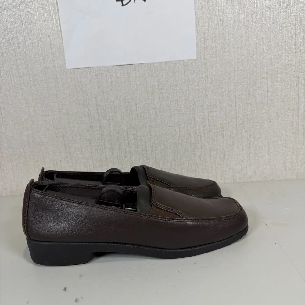Hush Puppies Womens Heaven Loafers H55541 Leather‎ Slip On Brown Size 7.5M